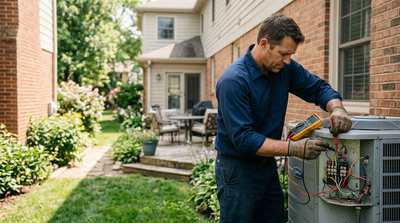 HVAC technician working near Burgettstown, PA